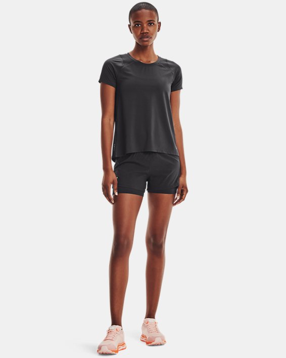 Women's UA Iso-Chill Run Short Sleeve in Gray image number 2